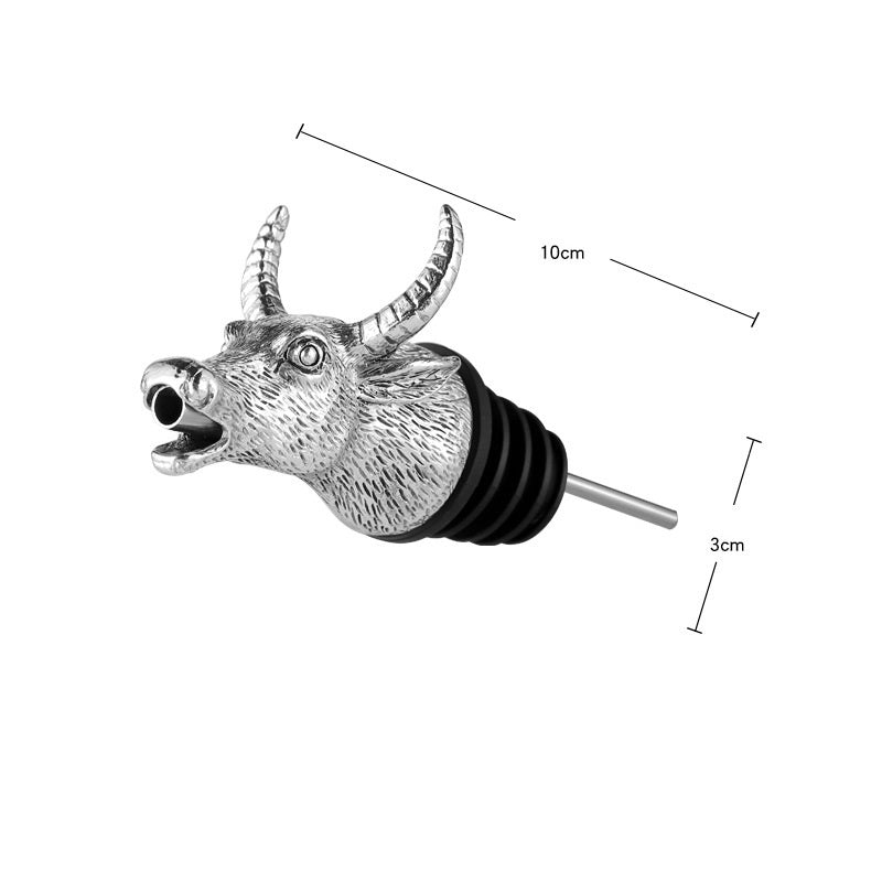Zinc Alloy Wine Mouth Creative Animal Deer Head Wine Pourer