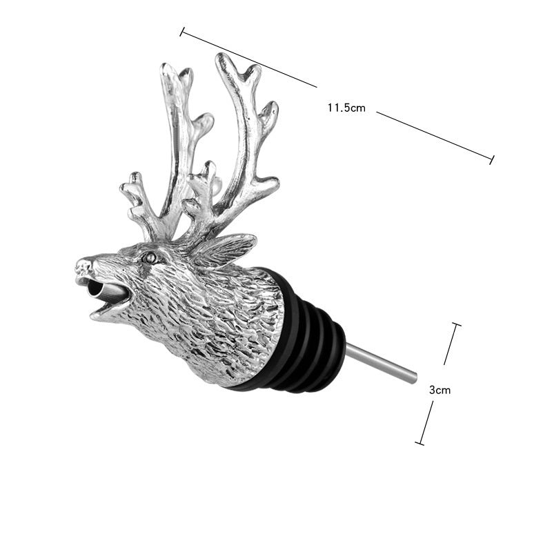 Zinc Alloy Wine Mouth Creative Animal Deer Head Wine Pourer