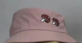 Mushroom Embroidery Sun Protection Fisherman Hat