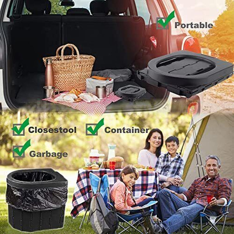 Outdoor Portable Toilet Foldable Potty for Car Travel Hiking Fishing
