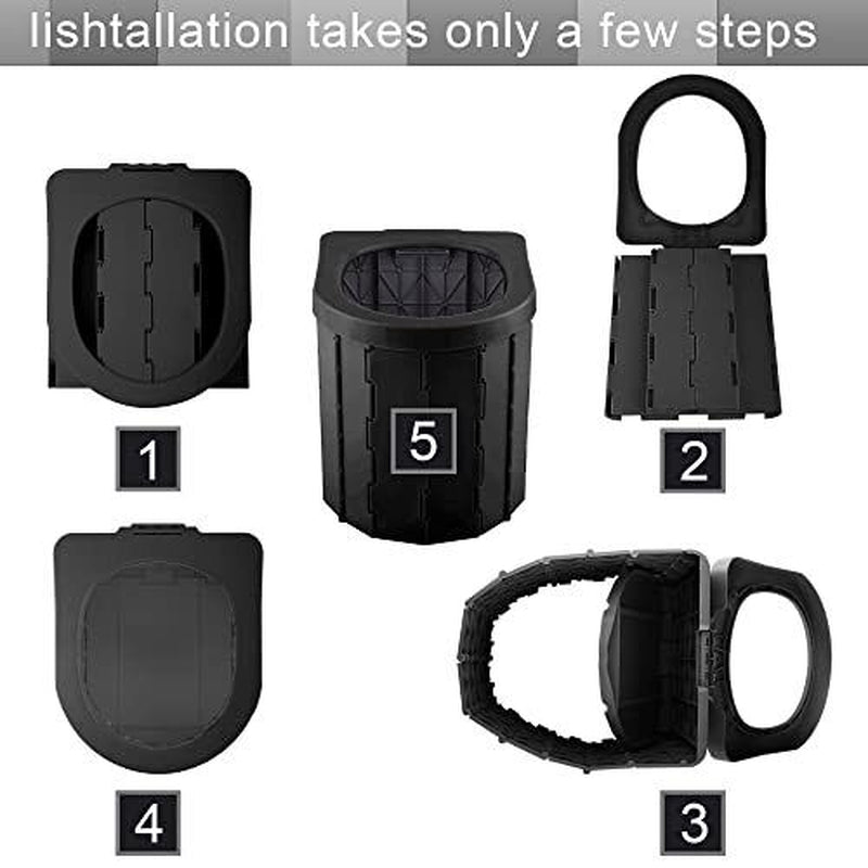 Outdoor Portable Toilet Foldable Potty for Car Travel Hiking Fishing