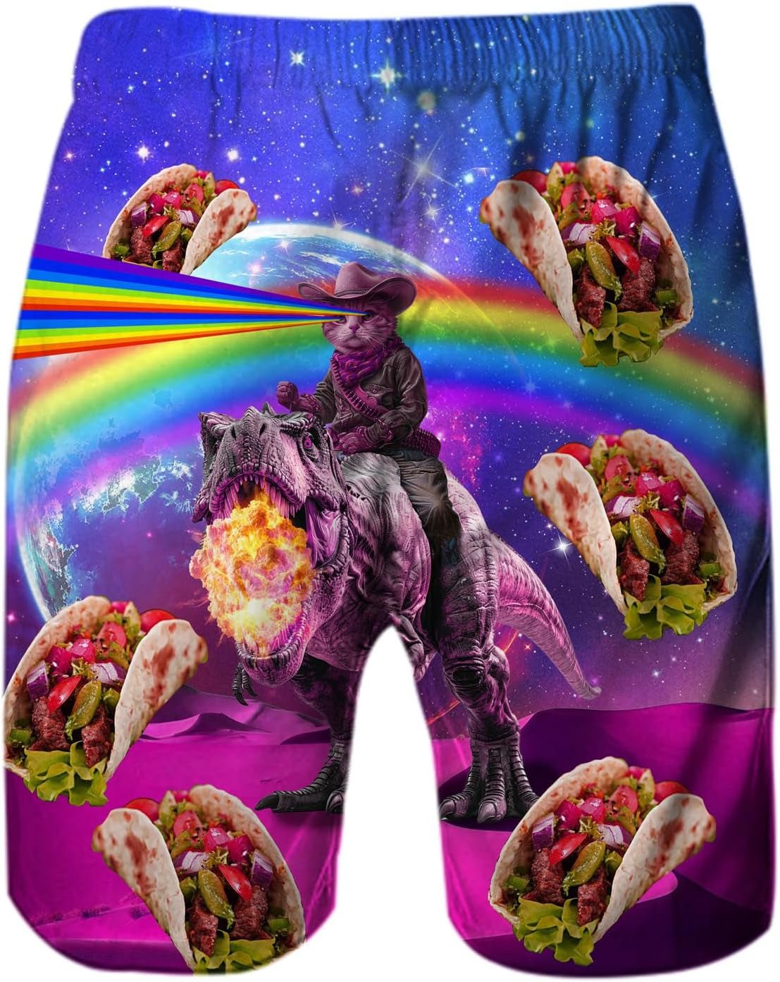 Men Swim Trunks Drawstring Elastic Waist Quick Dry Beach Shorts with Mesh Lining Swimwear Bathing Suits