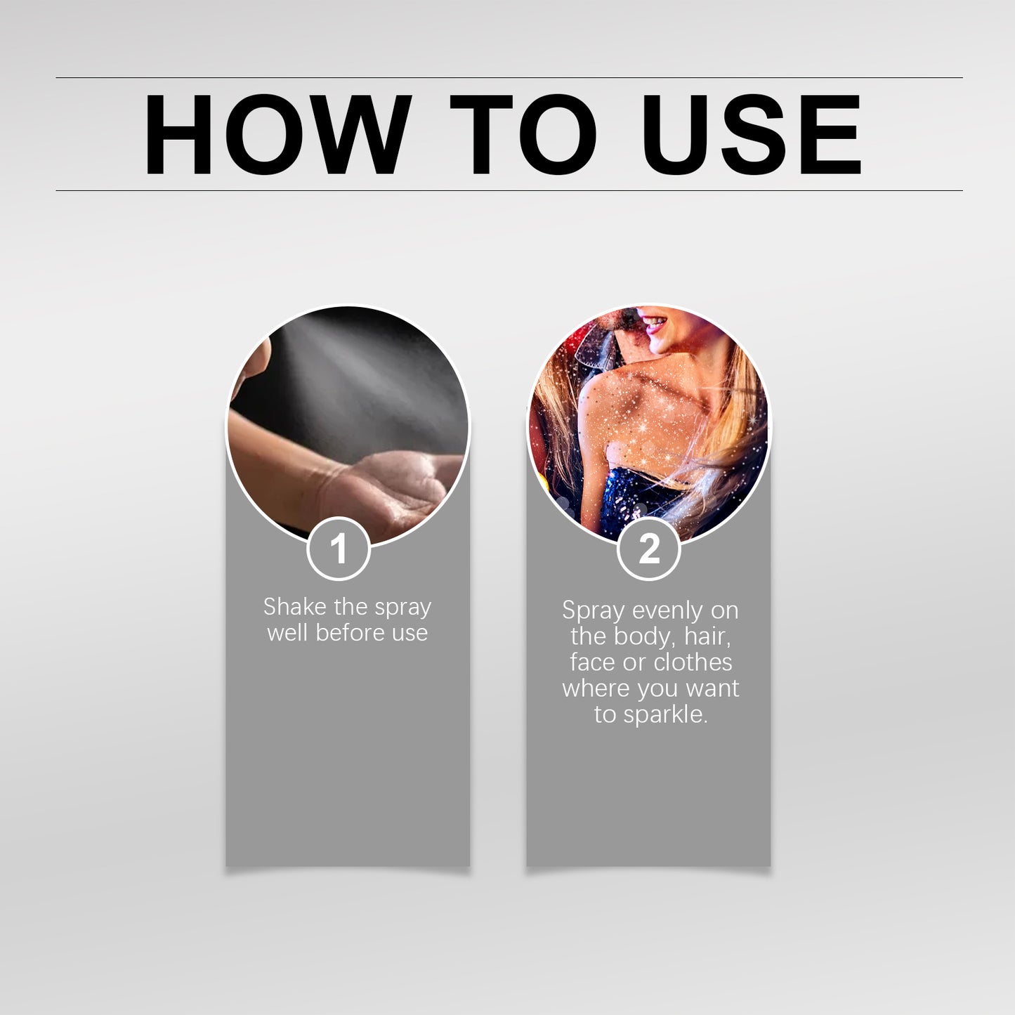 Sparkly Glitter Spray, Hair Body Highlight Shimmer Prom Festival Bash Glitter Spray