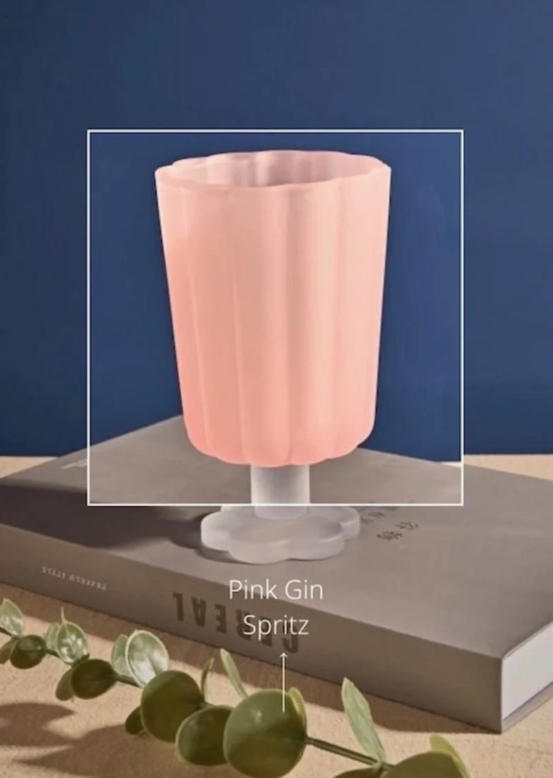 Hand Blown Petal Goblets - Cute Whimsical Colored Wine Glasses