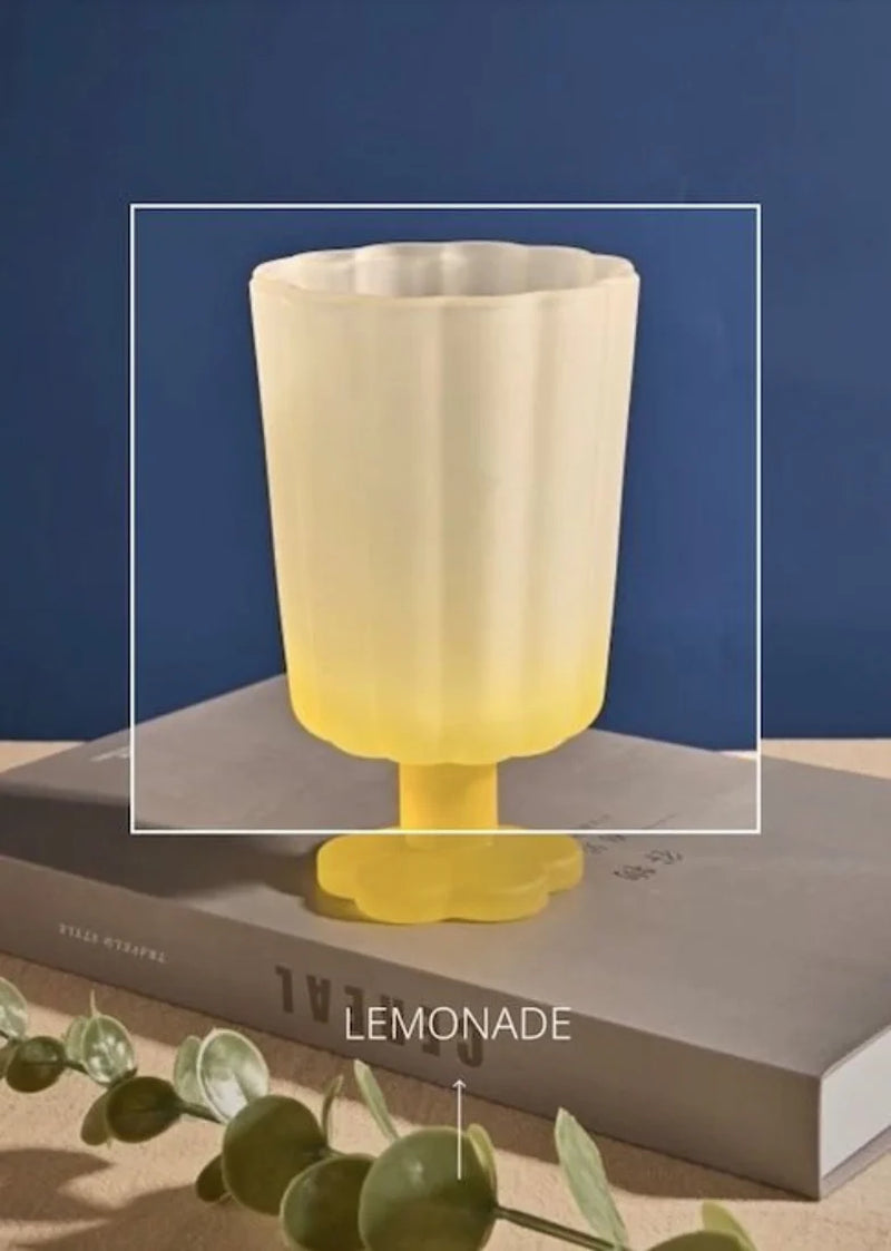 Hand Blown Petal Goblets - Cute Whimsical Colored Wine Glasses