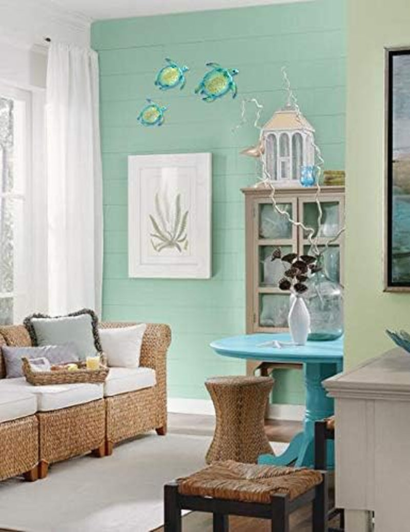 Metal Sea Turtle Decor – Set of 3 Coastal Wall Art