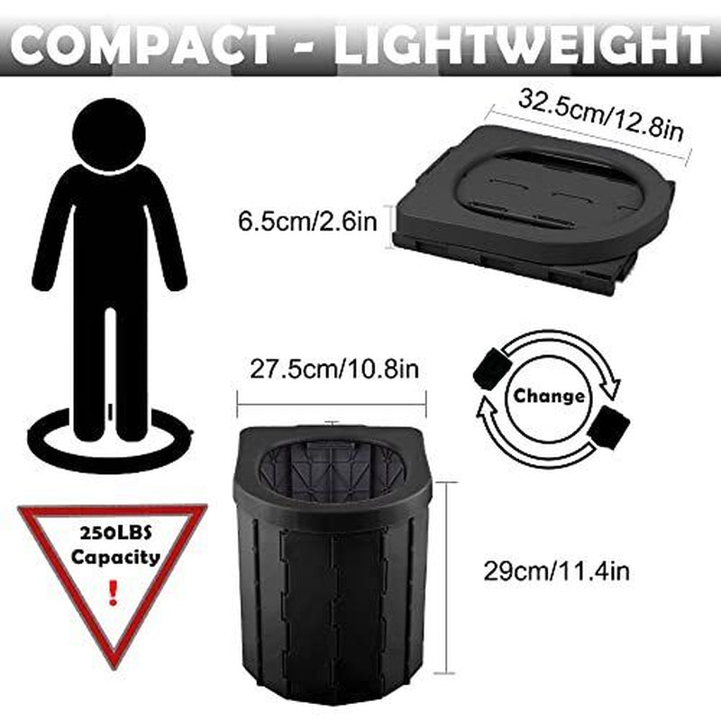 Outdoor Portable Toilet Foldable Potty for Car Travel Hiking Fishing