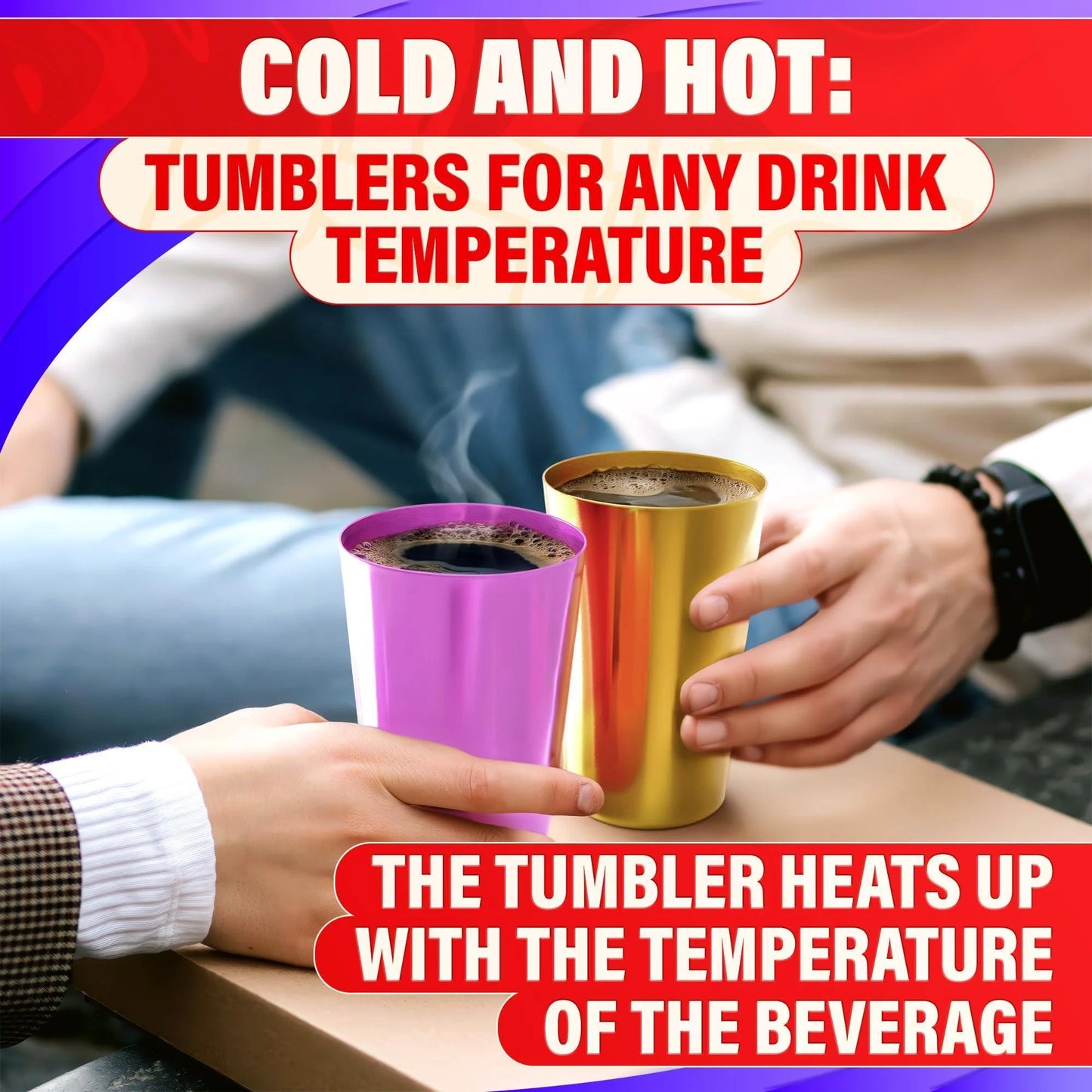 6 Pcs Aluminum Tumblers 15 Oz Lightweight Durable and Reusable Metal Cups Vibrant Festive Colors for Hot and Cold Beverages Sturdy Anodized Design for Parties and Outdoor Use Hand Wash Only