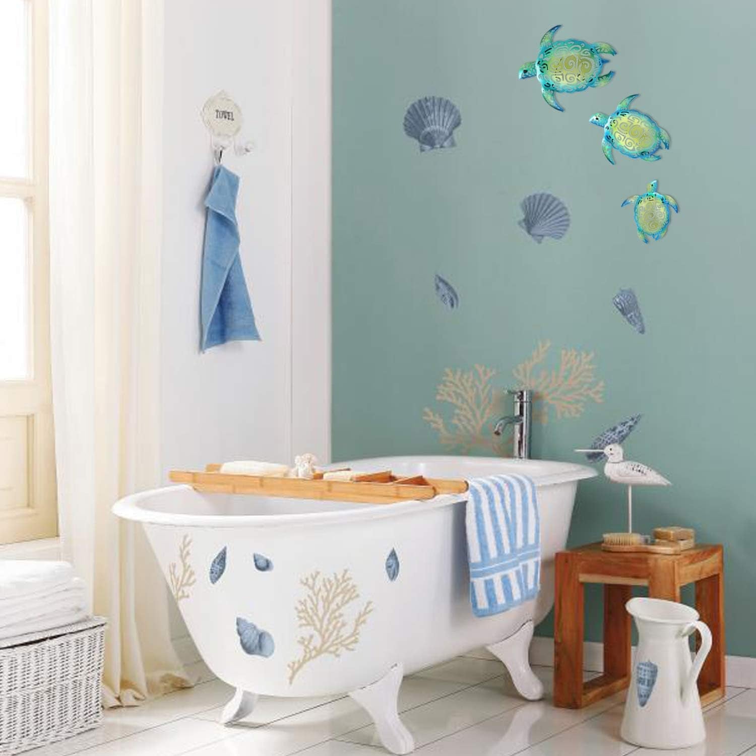 Metal Sea Turtle Decor – Set of 3 Coastal Wall Art