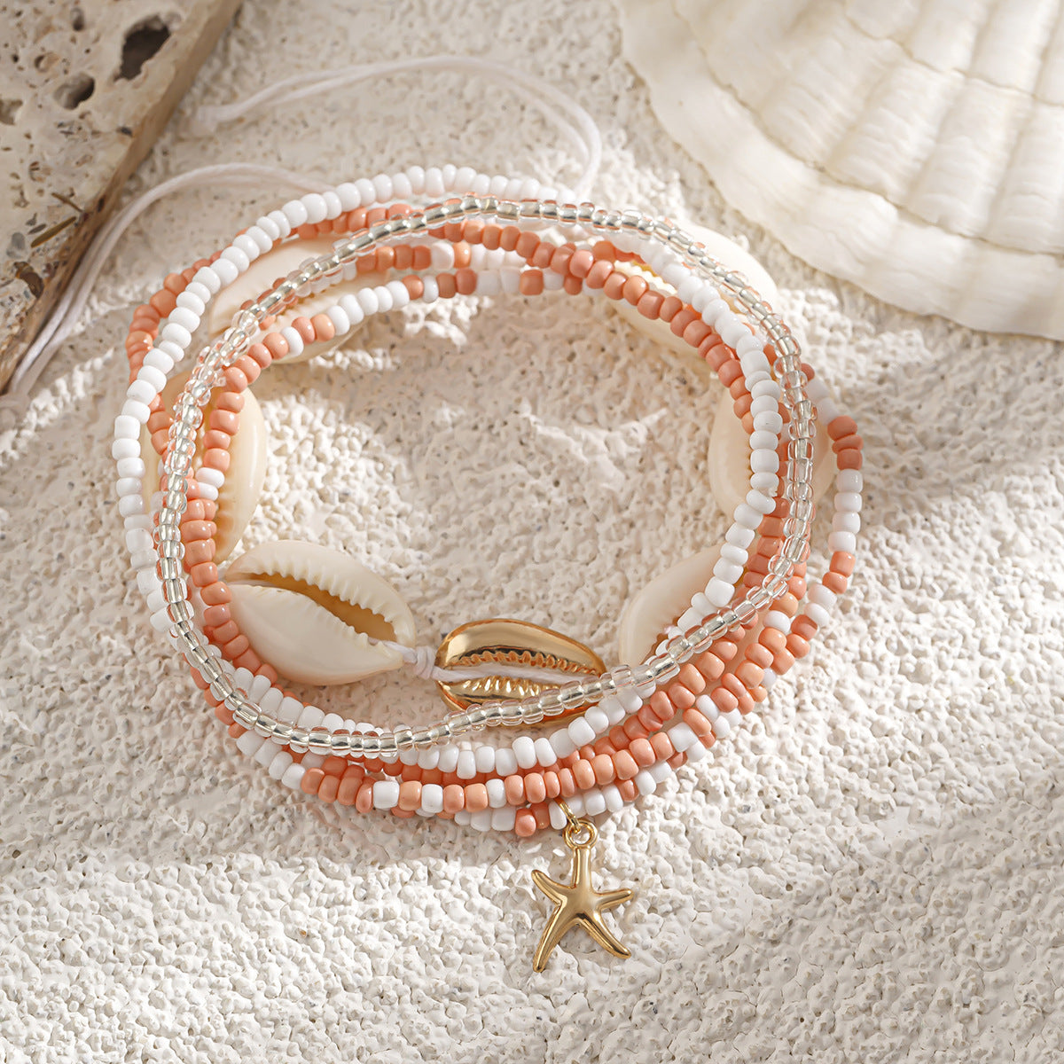 Mermaid Princess Shell Beads Waist Chain Beach Ocean Wind Waist Chain Starfish Body Chain