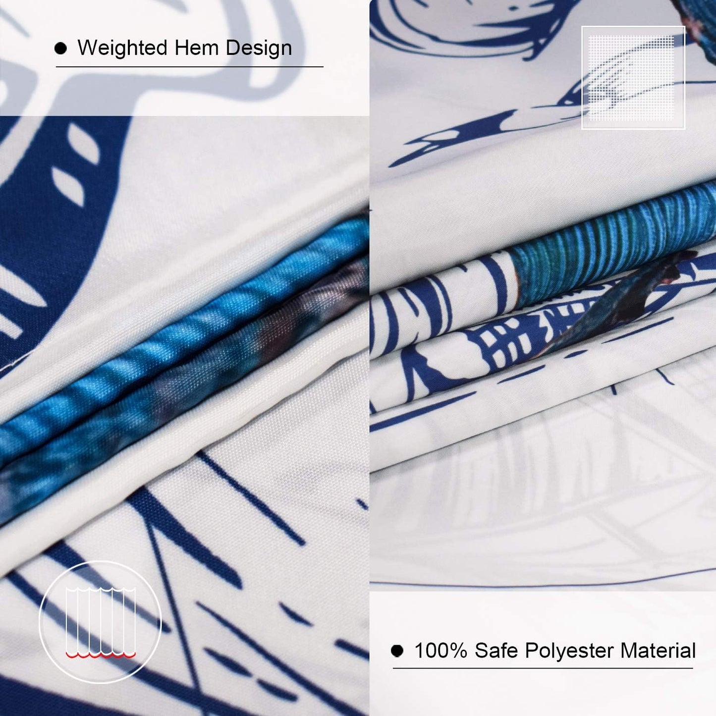 Nautical Octopus Shower Curtain – 72x72 Ocean Theme