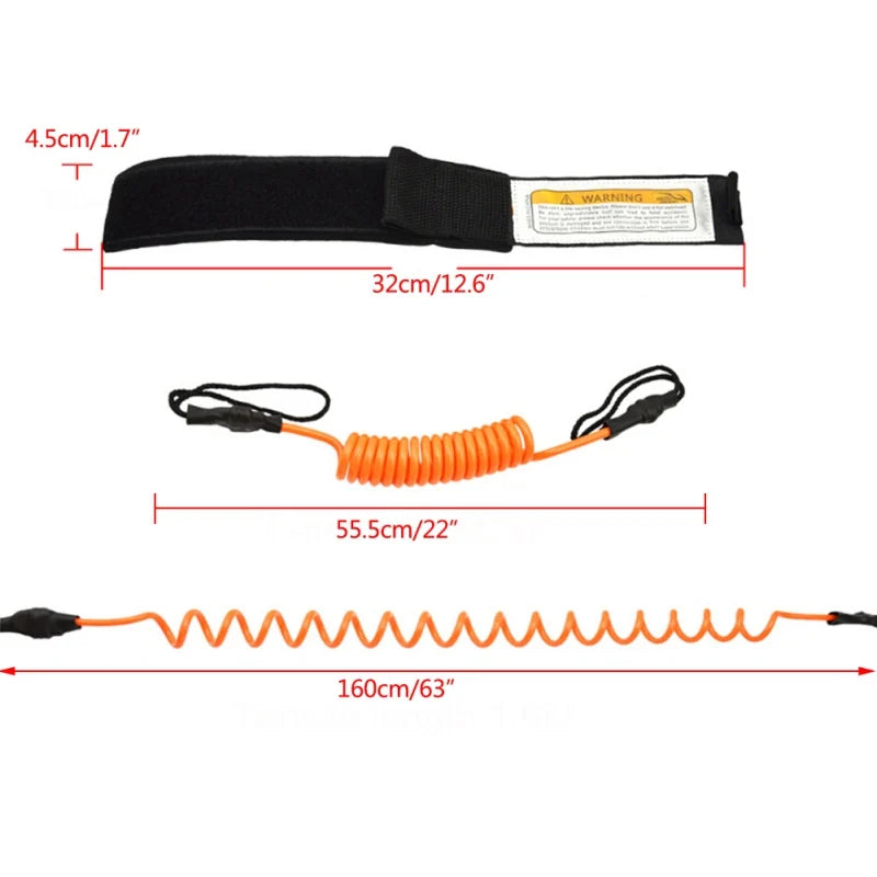 Surfing Kayak Boat Leash Rope Safety Paddle Stand up Paddle Surfing Leash Safety Hand Rope for Surfboard Surfing Accessories