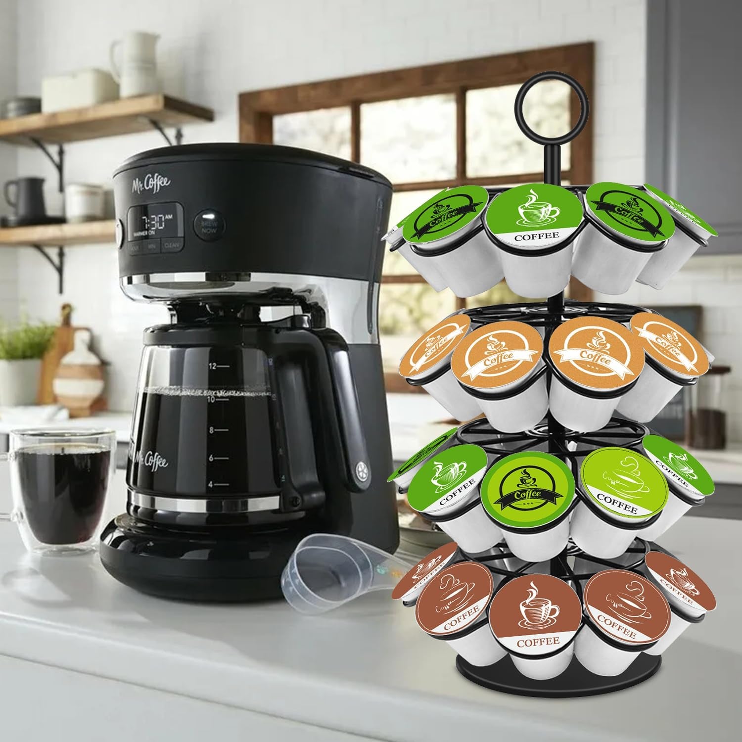 Coffee Pod Holder – 36 Pod Carousel Organizer