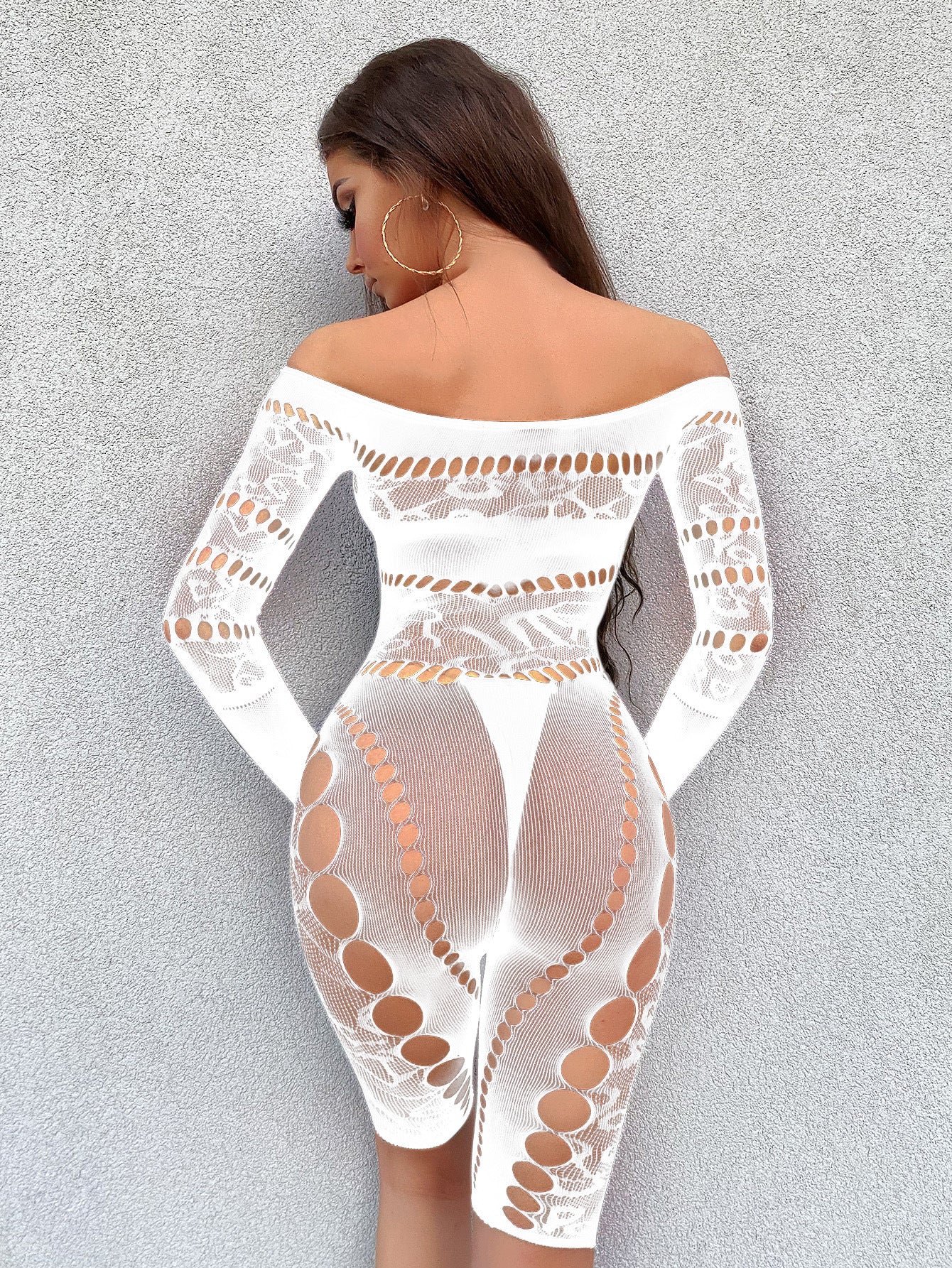 European And American Fishnet Clothes Sexy Fishnet Jumpsuit